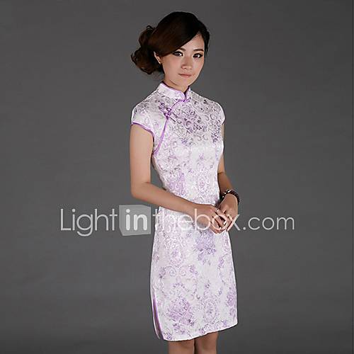 Yeshu Mandarin Collar Shivering Bodycon Short Heongsam