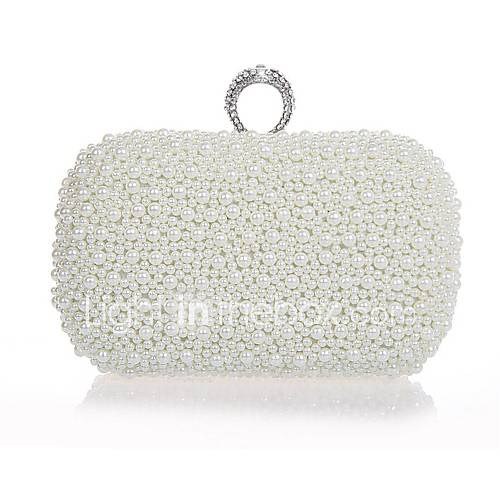 Metal Wedding/Special Occasion Clutches/Evening Handbags with Rhinestones/Imitation Pearls (More Colors)