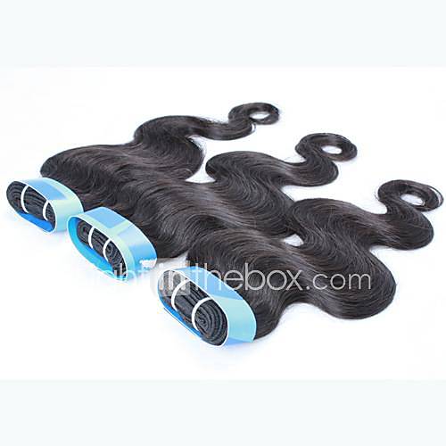 16 Inch 4Pcs Color 1B Grade 4A Indian Virgin Body Wave Human Hair Extension