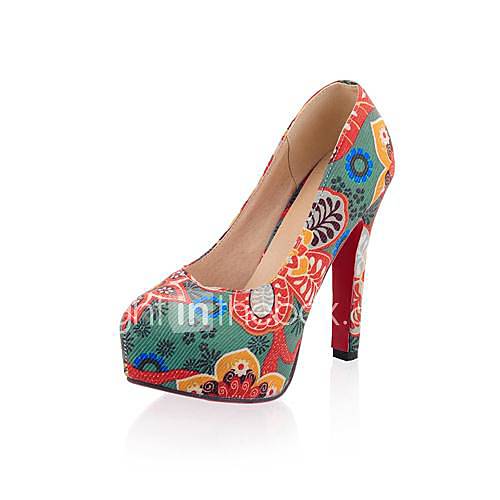 Faux Leather Womens Stiletto Heel Heels Platform Pumps/Heels Shoes with Split Joint (More Colors)