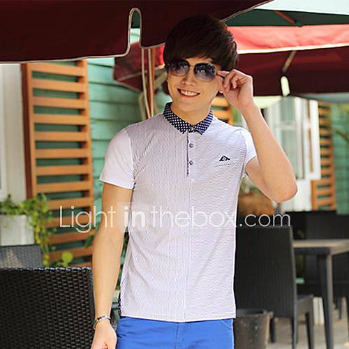 Mens Lapel Stripe T Shirt