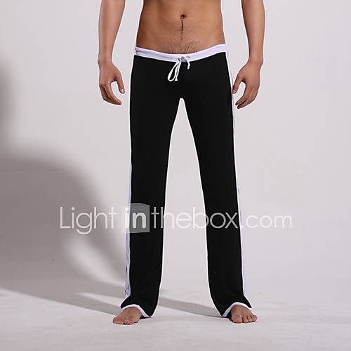 Mens Low Waist Highlight Yoga Black Pants