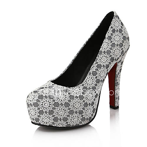 Fabric Womens Stiletto Heel Platform Pumps/Heels Shoes(More Colors)