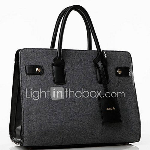 Womens New Style Fashion Contrast Color Tote