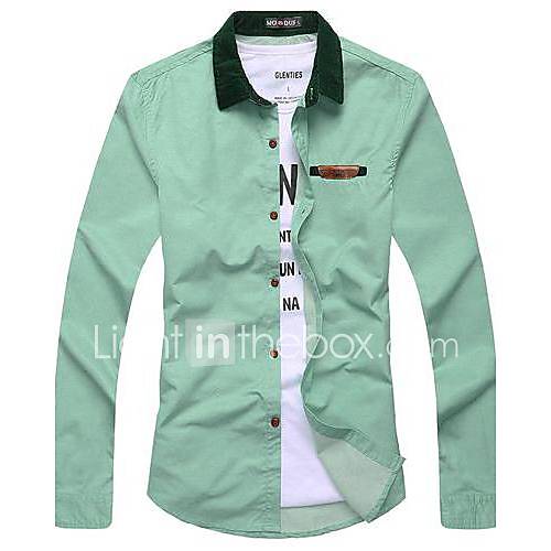 Men of England Lapel Long Sleeve Shirt