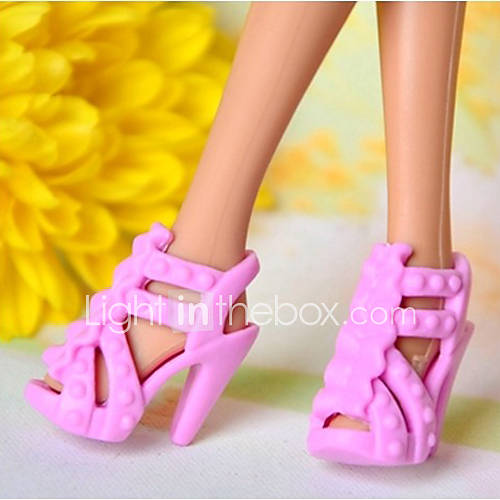 Barbie Doll Classic Style Pink PVC High heeled Sandal