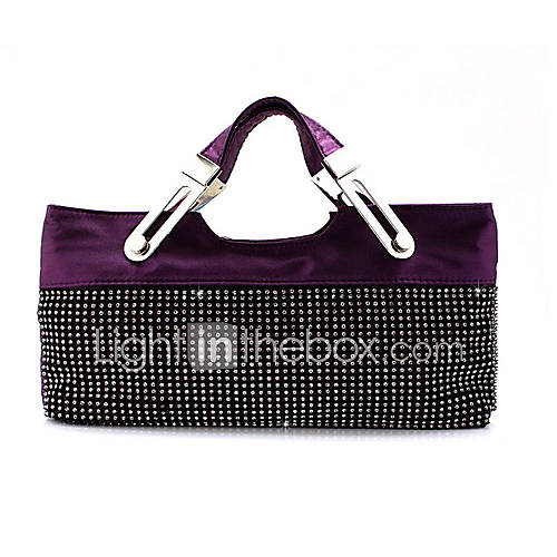 ONDY NewFashion Stitching Diamond Evening Bag (Purple)