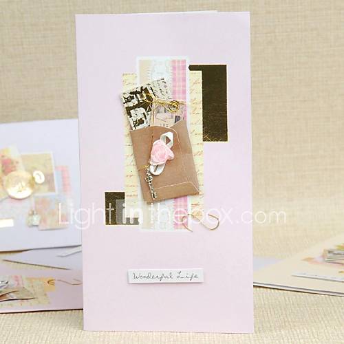 Lilac Side Fold Greeting Card with Flower for Mothers Day