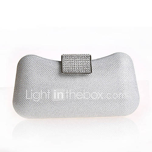 ONDY NewUpscale Boutique Sequined Clutch Evening Bag (Silver)