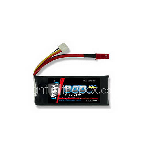 DLG 11.1V 3S 800mAh 15C Li Po Battery(JST Plug)