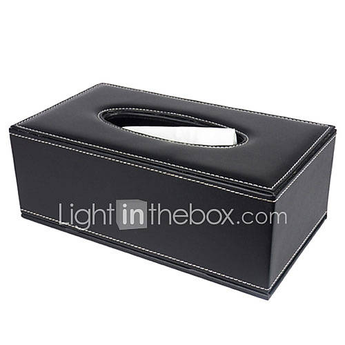 Rectangular PU Leather Tissue Box , W27cm x L15cm x H12cm