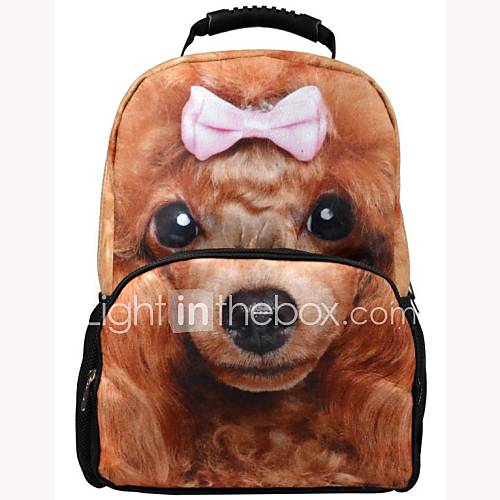 Veevan Cute Unisexs Life like poodle School Backpack