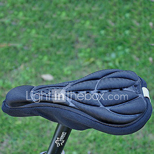 Silica GelSponge Lycra Thickening Black Bicycle Saddle Cushion