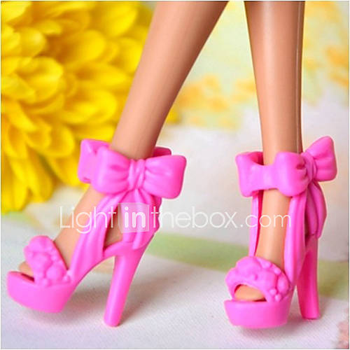 Barbie Doll Sweet Girl Fuschia Bowkont High heeled Sandal