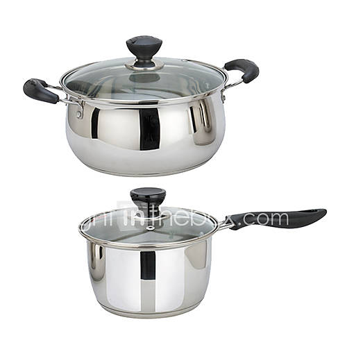 4 QT Stainless steel Saucepan and 5 QT Stainless steel Soup Pot