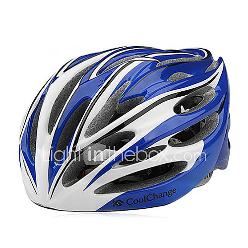 CoolChange 29 Vents BlueWhite Integrally molded Breathable Cycling Helmet