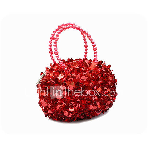 ONDY NewCompact Hand Beaded Evening Bag (Red)
