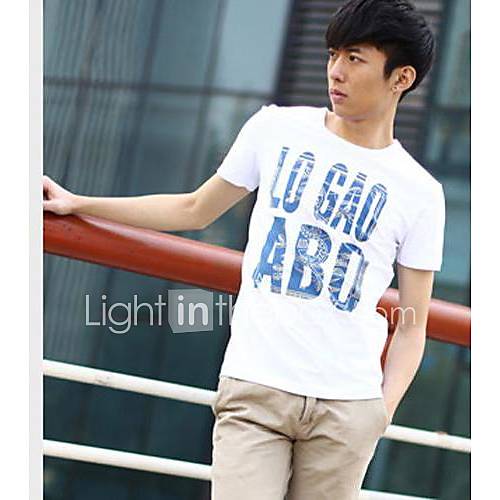 Mens New Neck Slim Short Sleeve Leisure Top