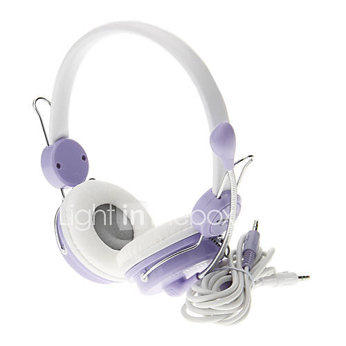 715 3.5mm High Quality Headset On ear Headphone Headset with Mic for Computer(Purple)