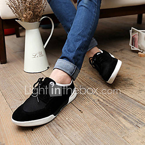 Trend Point Mens Fashionable Simple Sneakers(Black)