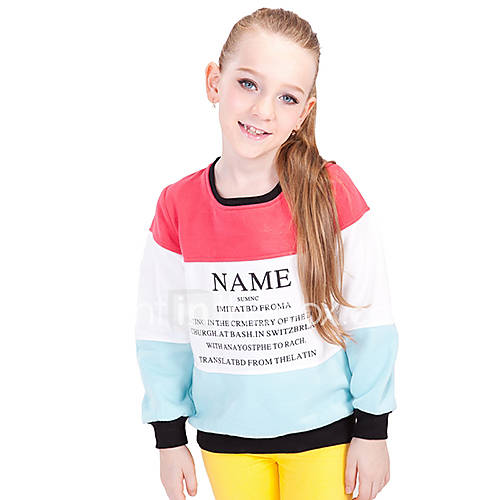 Girls Hm Round Neck Casual Fleece Long Sleeve Hoodie