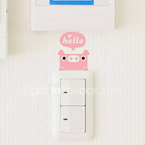 Animals Pig Paste Wall Stickers