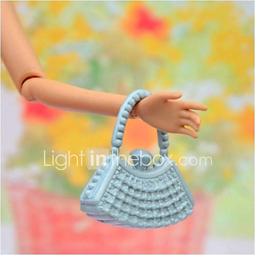 Barbie Doll Classic Style Gray PVC Handbag