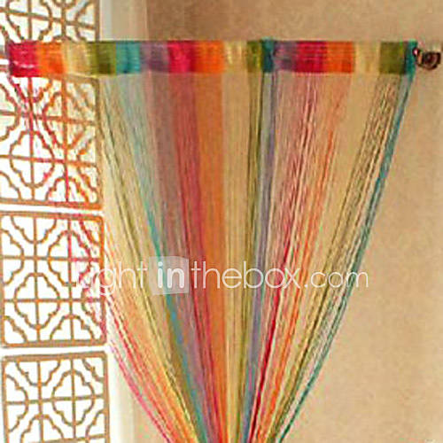 Artistic Mixing Color Rainbow Curtain Line   Random Colors (39W × 78L)