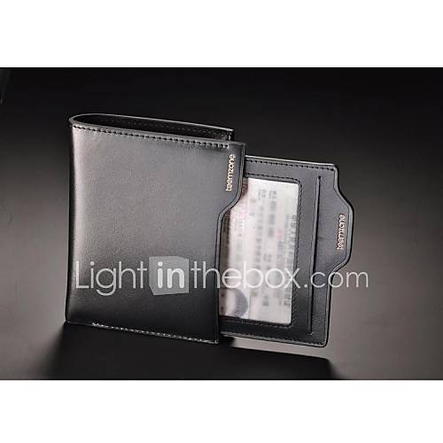 Top Genuine Leather Mens Business Card Holder Wallet Cowhide Cash Holder Purse