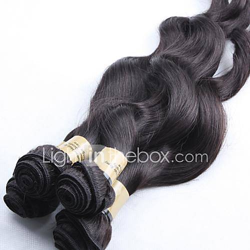 14 16 18 20 Color 1B Grade 4A Peruvian Virgin Loose Wave Curly Human Hair Extension