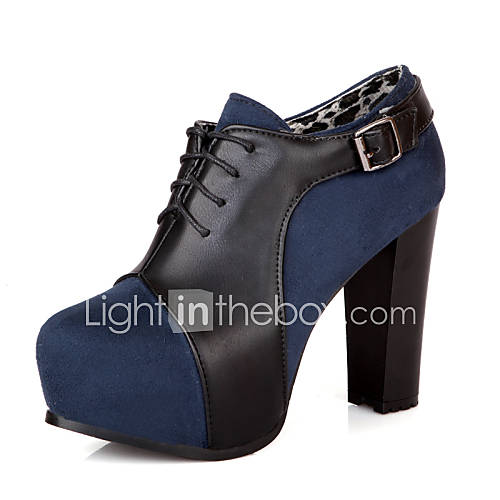 Leatherette Womens Chunky Heel Heels Pumps/Heels Shoes with Lace up(More Colors)