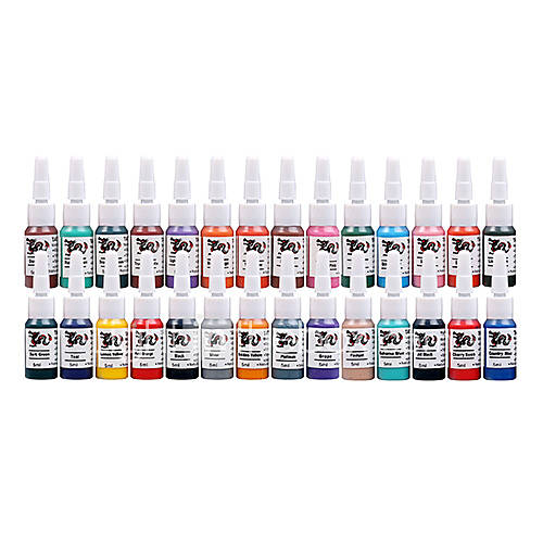 Tattoo Supplies Tattoo Inks 28 Color Kit Pigment 0.16 Oz Common Ink S28Set