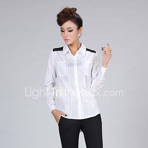 Womens Pocket Joint Back Chiffon Shirt