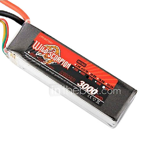 Wild Scorpion 7.4V 3000mAh 35C Li po Battery(T Plug)