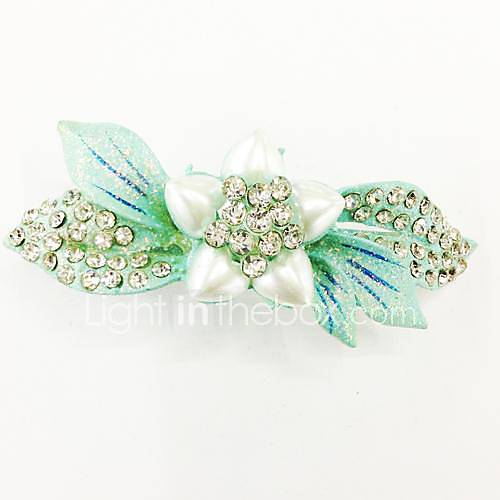 Fashion Bling Shinning Diamond Purple Flower Green Bow knot for Women Hairpin Jewelry Accessories
