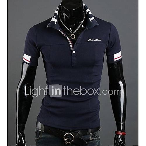 Mens Stand Collar Fashion Slim Polo