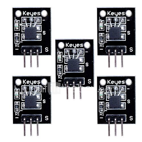 Digital Temperature Sensor Module DS18B20 for Arduino ( 55~125℃)  Black (5PCS)