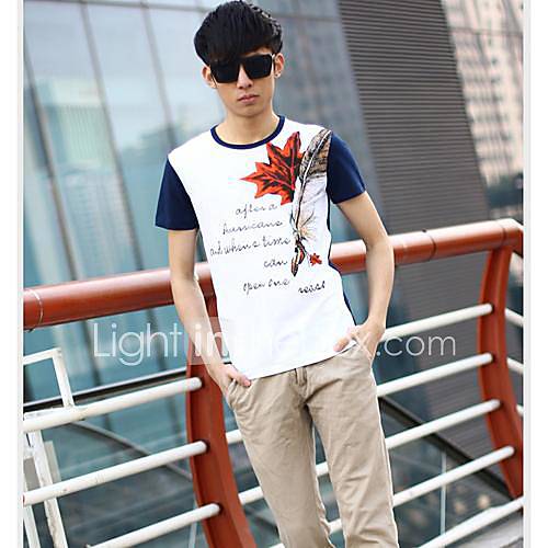 Mens New Neck Slim Short sleeve Leisure Top