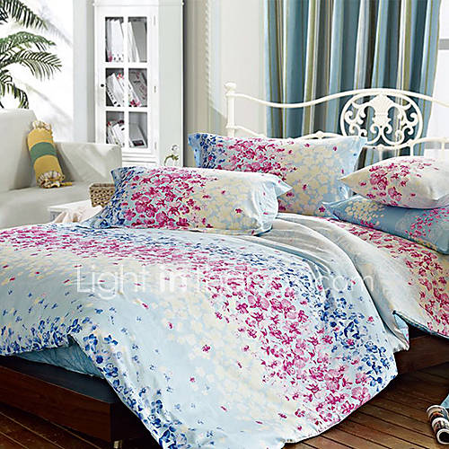 LIONSUZ Wish Printing Cotton Four Piece(Screen Color)