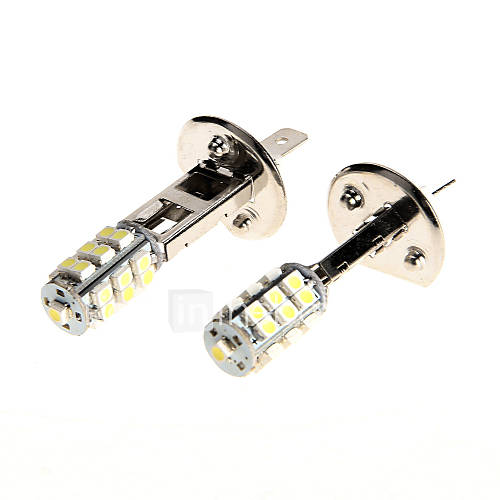 White 25 SMD LED Bulb Head Light Lamp for Motorcycle 2PCs