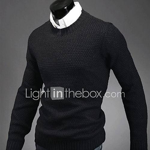 Mens Casual Fashion Crewneck Sweater