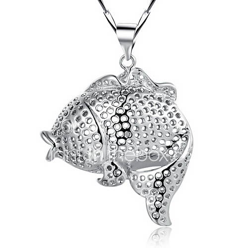 Fashion Fish Shape Silvery Alloy Womens Necklace(1 Pc)
