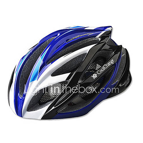 CoolChange Cycling 21 Vents EPS Blue Protective Bicycle Helmet