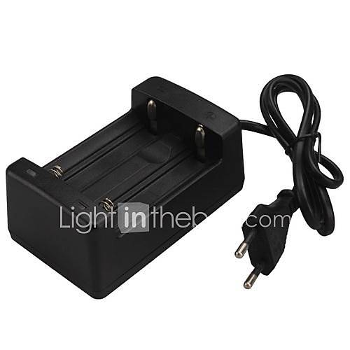 SingFire EU DC56 Double Slots Intelligent Rapid AC Power EU Plug Adapter for 18650 /26650   Black