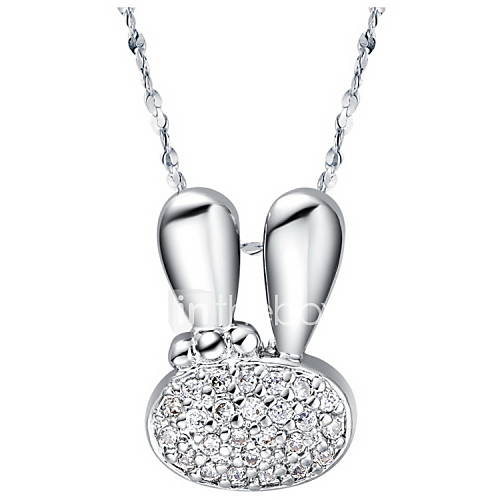Graceful Bunny Shape Silvery Alloy Womens Necklace(1 Pc)