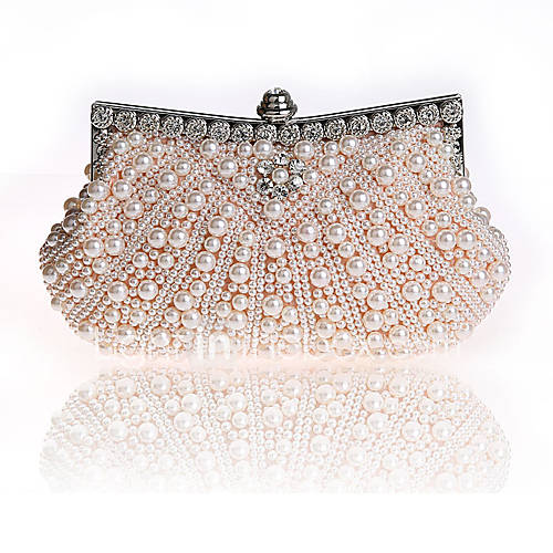 ONDY NewFashion Popular Bridal Beads Party Evening Bag (Champagne)