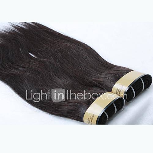 22 Inch 4Pcs Color 1B Grade 4A Peruvian Virgin Straight Human Hair Extension