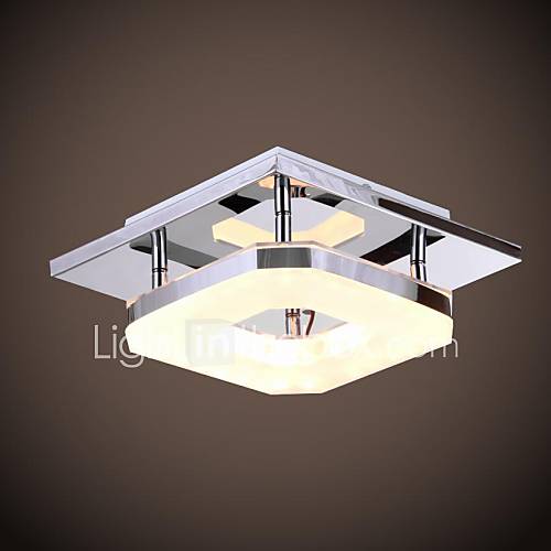 8w Led Acrylic Flush Mount, 2 light, Modern Acrylic Electroplating Stainless Steel