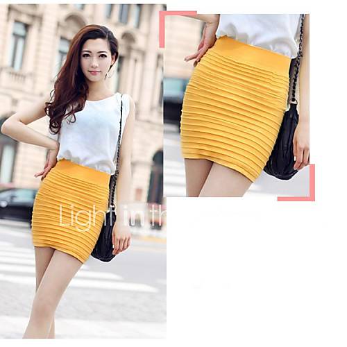 Womens Comfortable Fringe with Abdomen and Hip Function Pleated Skirt