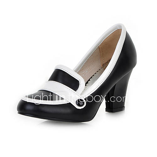 Leatherette Womens Chunky Heel Heels Pumps/Heels Shoes (More Colors)